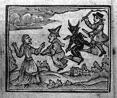 Woodcut of witches